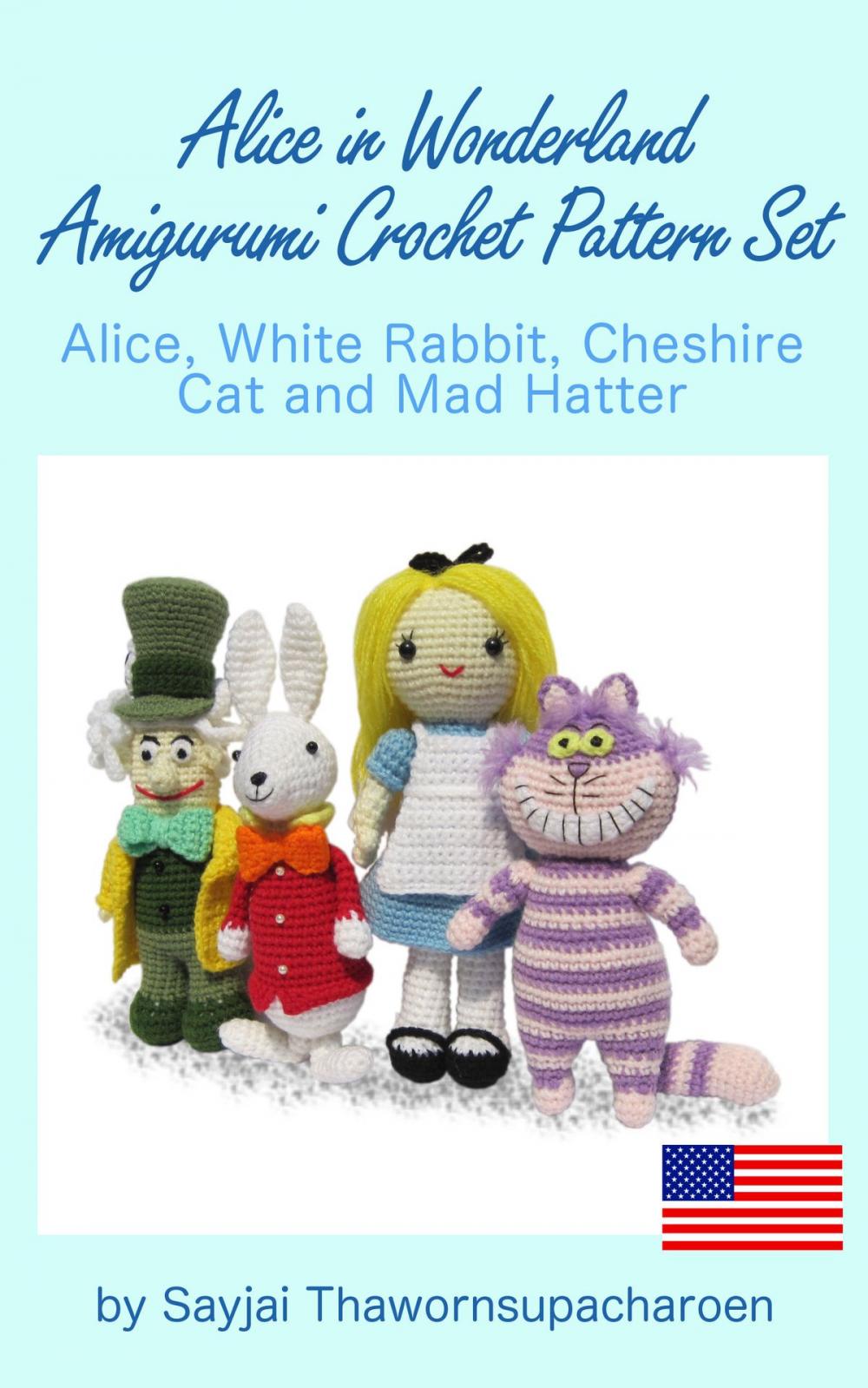 Big bigCover of Alice in Wonderland Amigurumi Crochet Pattern Set