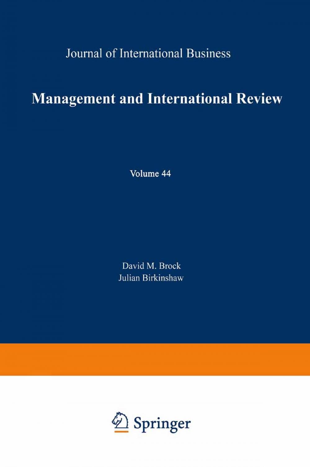 Big bigCover of Management and International Review