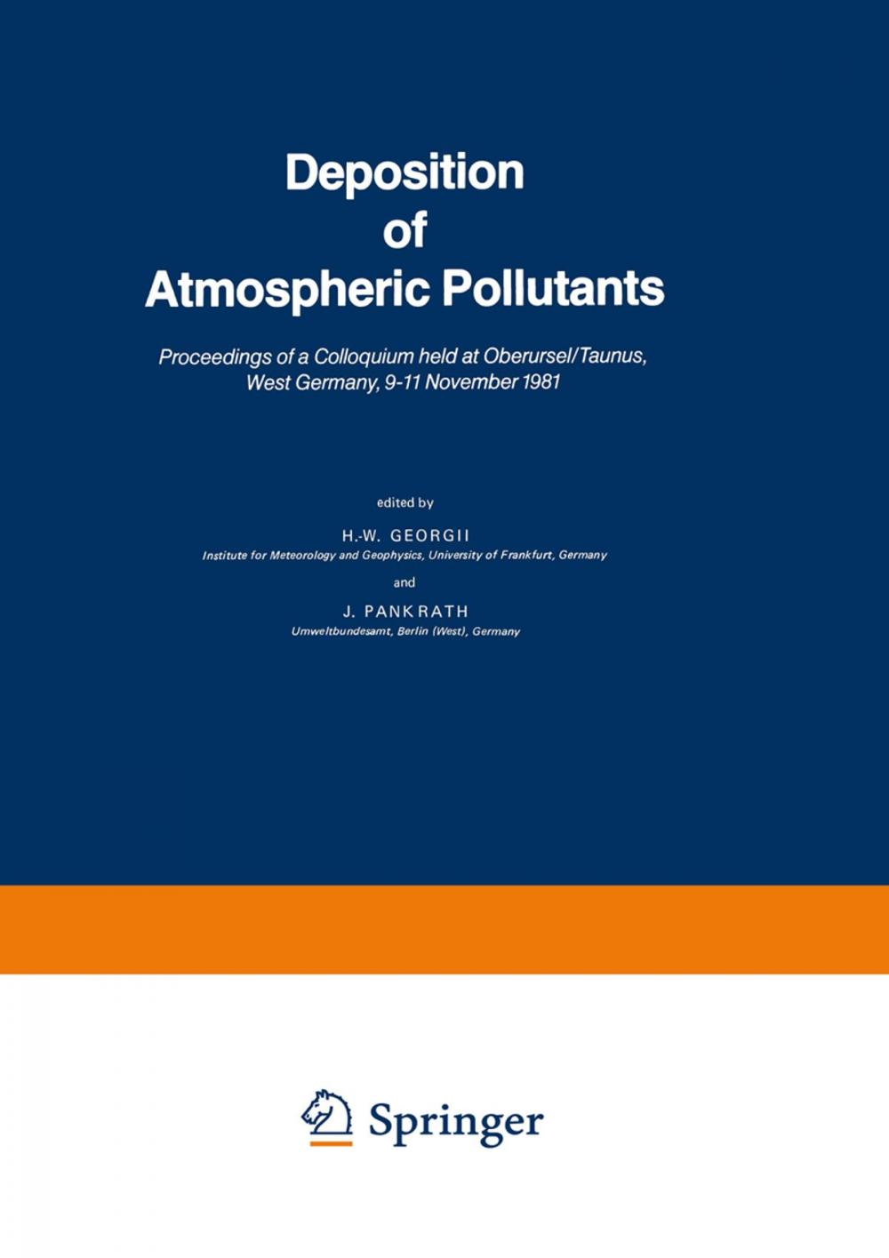 Big bigCover of Deposition of Atmospheric Pollutants