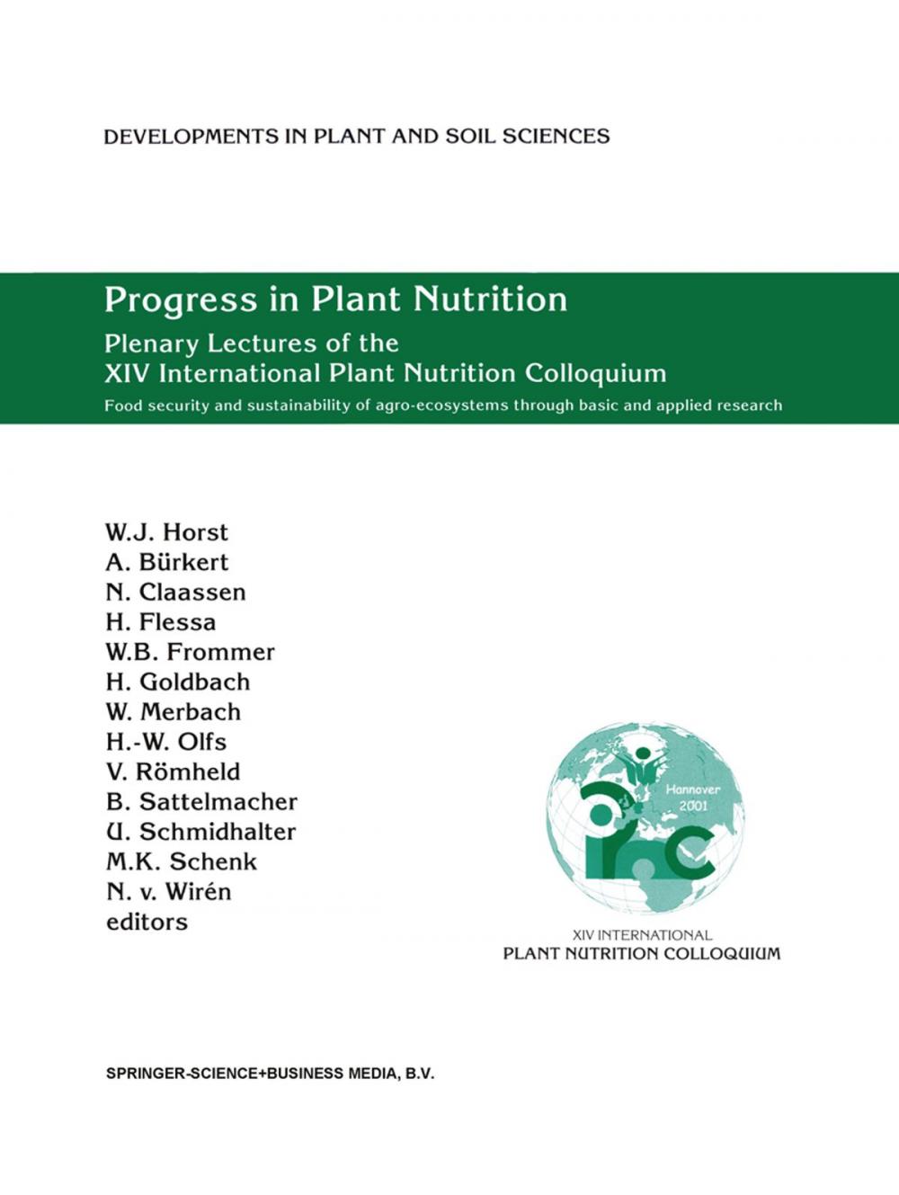 Big bigCover of Progress in Plant Nutrition: Plenary Lectures of the XIV International Plant Nutrition Colloquium
