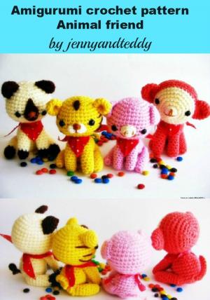 Cover of amigurumi crochet pattern animal friends
