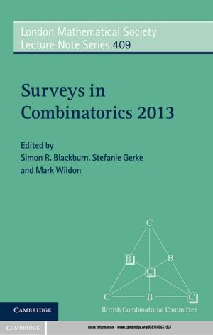 Cover of Surveys in Combinatorics 2013