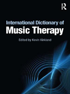 Cover of the book International Dictionary of Music Therapy by Max B. Sawicky