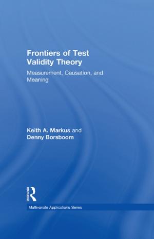 Cover of the book Frontiers of Test Validity Theory by Lance Callahan