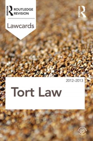 Cover of the book Tort Lawcards 2012-2013 by Shmuel Shulman, Inge Seiffge-Krenke