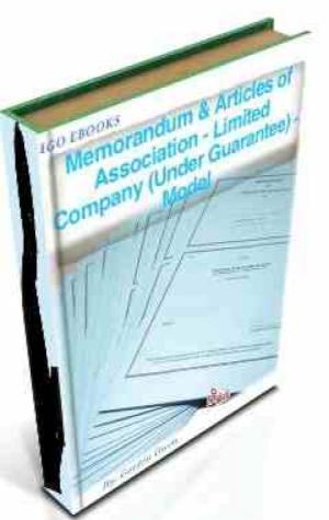 Cover of Memorandum & Articles of Association - Limited Company (Under Guarantee) - Model