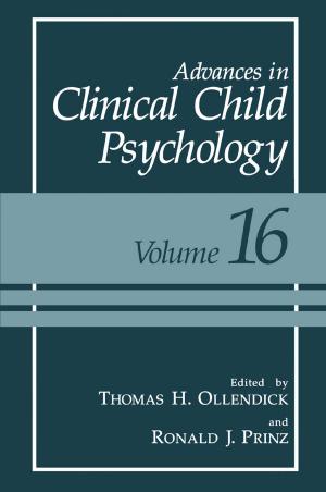 Cover of the book Advances in Clinical Child Psychology by Ronald Forthofer