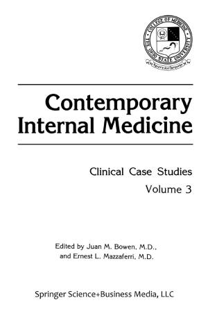 Cover of the book Contemporary Internal Medicine by Anthony V. Bouza