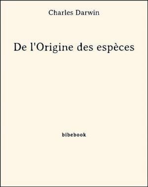 Cover of the book De l'Origine des espèces by Paul Verlaine