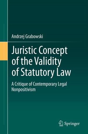 Cover of the book Juristic Concept of the Validity of Statutory Law by T. Graf-Baumann, G. Kamm