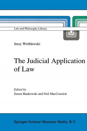 Cover of the book The Judicial Application of Law by Baxter E. Vieux