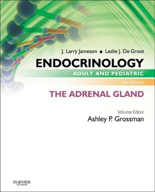 Cover of the book Endocrinology Adult and Pediatric: The Adrenal Gland E-Book by Ashley B. Grossman, BA, BSc, MD, FRCP, FMedSc, J. Larry Jameson, MD, PhD, Leslie J. De Groot, MD, Elsevier Health Sciences