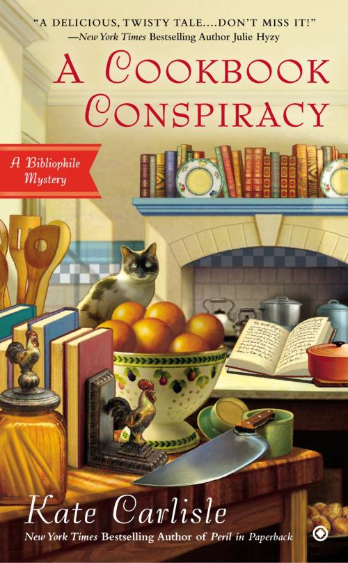 Cover of the book A Cookbook Conspiracy by Kate Carlisle, Penguin Publishing Group