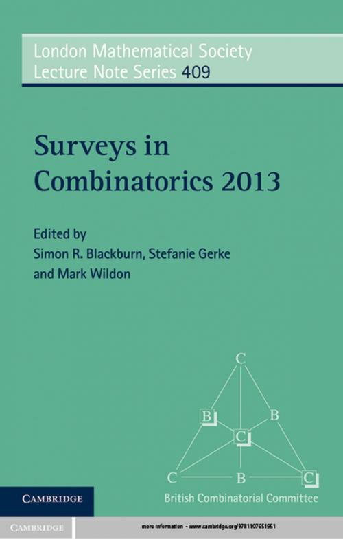 Cover of the book Surveys in Combinatorics 2013 by , Cambridge University Press