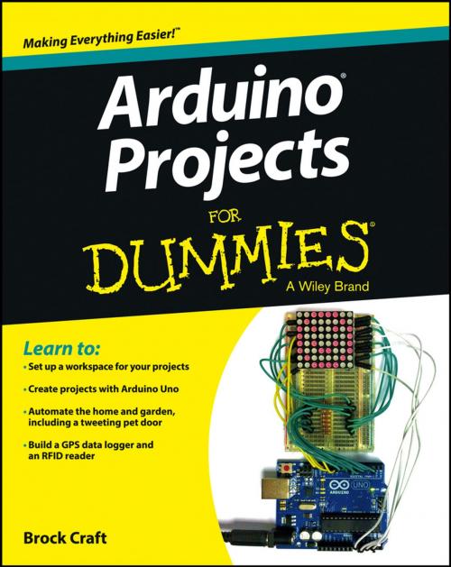 Cover of the book Arduino Projects For Dummies by Brock Craft, Wiley