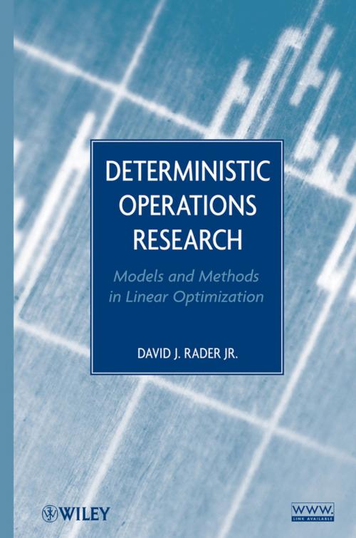 Cover of the book Deterministic Operations Research by David J. Rader, Wiley