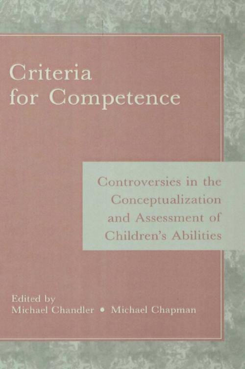 Cover of the book Criteria for Competence by , Taylor and Francis