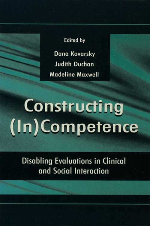 Cover of the book Constructing (in)competence by , Taylor and Francis