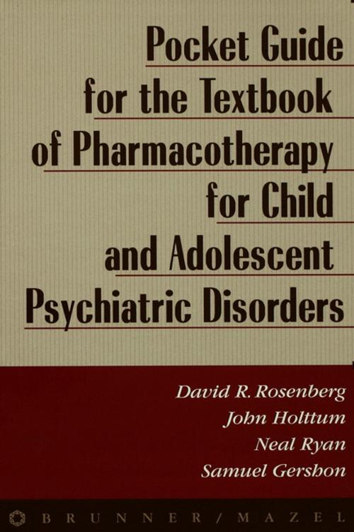 Cover of the book Pocket Guide For Textbook Of Pharmocotherapy by David Rosenberg, John Holttum, Neal Ryan, Samuel Gershon, Taylor and Francis