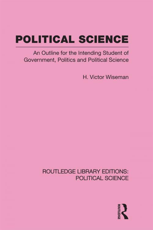 Cover of the book Political Science by H. Victor Wiseman, Taylor and Francis