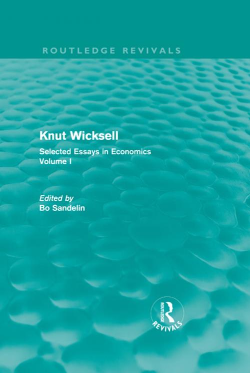 Cover of the book Knut Wicksell by Bo Sandelin, Taylor and Francis