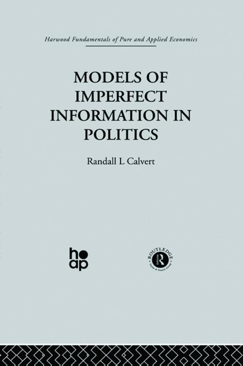 Cover of the book Models of Imperfect Information in Politics by R. Calvert, Taylor and Francis