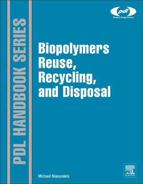 Cover of the book Biopolymers: Reuse, Recycling, and Disposal by Michael Niaounakis, Elsevier Science