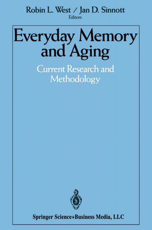 Cover of the book Everyday Memory and Aging by , Springer New York