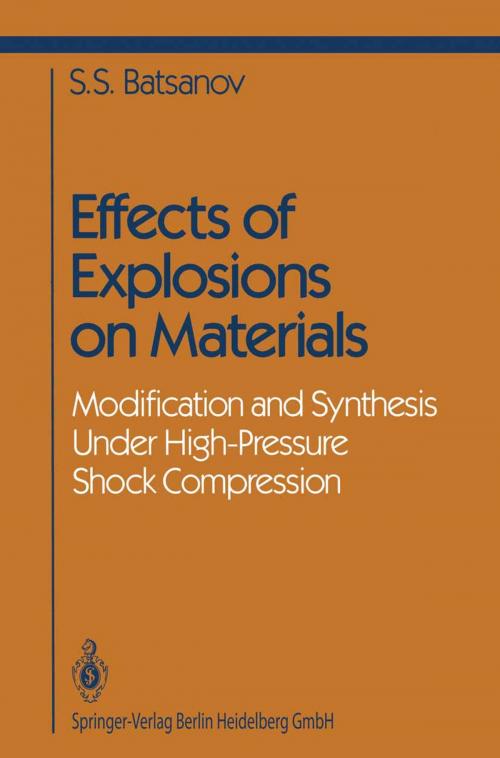 Cover of the book Effects of Explosions on Materials by Stepan S. Batsanov, Springer New York