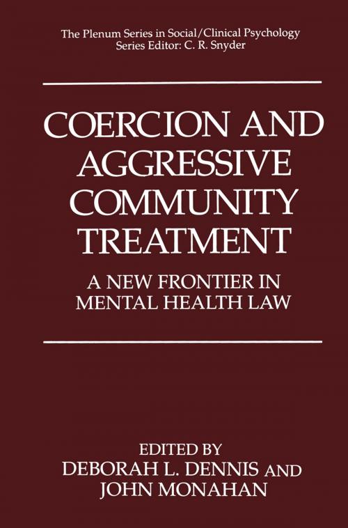 Cover of the book Coercion and Aggressive Community Treatment by , Springer US