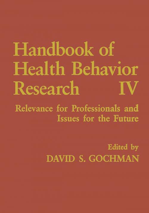 Cover of the book Handbook of Health Behavior Research IV by , Springer US