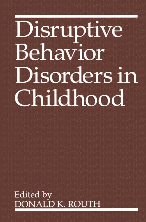 Cover of the book Disruptive Behavior Disorders in Childhood by , Springer US