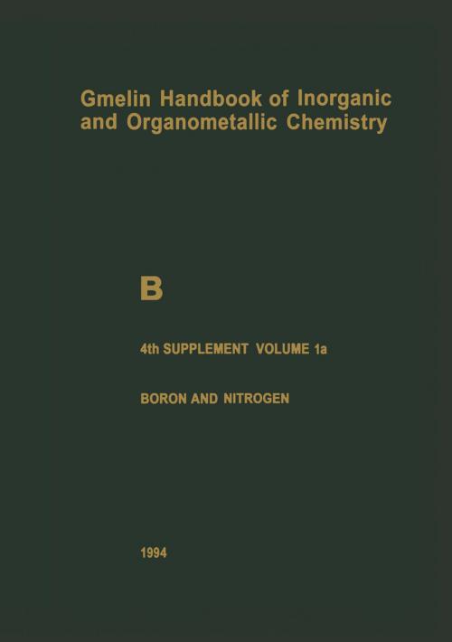 Cover of the book B Boron Compounds by Lawrence Barton, R. Bohrer, Thomas Onak, Springer Berlin Heidelberg