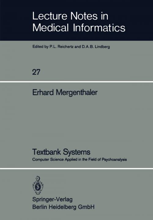Cover of the book Textbank Systems by Erhard Mergenthaler, Springer Berlin Heidelberg
