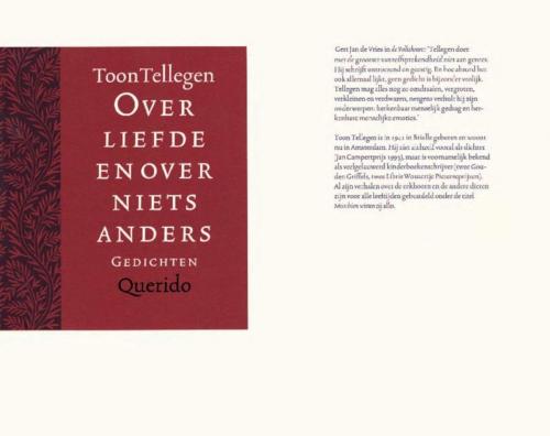 Cover of the book Over liefde en over niets anders by Toon Tellegen, Singel Uitgeverijen