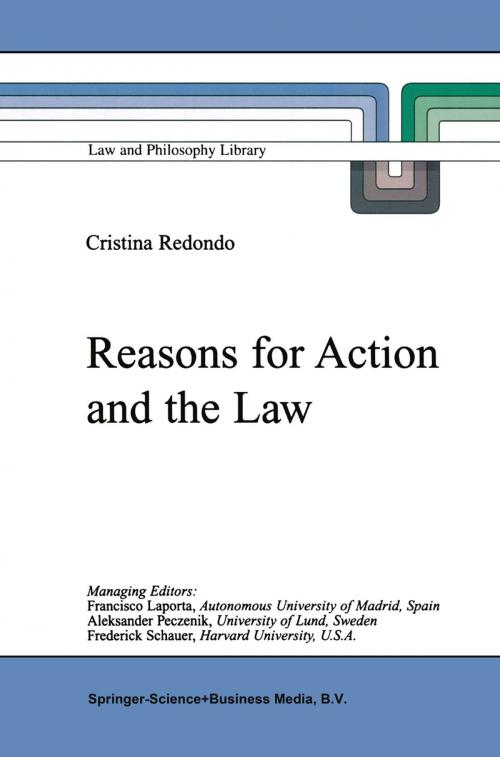 Cover of the book Reasons for Action and the Law by M.C. Redondo, Springer Netherlands
