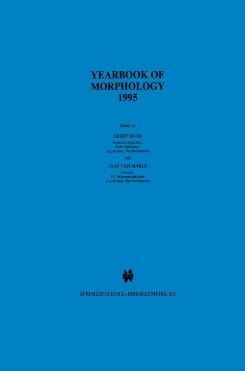 Cover of the book Yearbook of Morphology 1995 by , Springer Netherlands