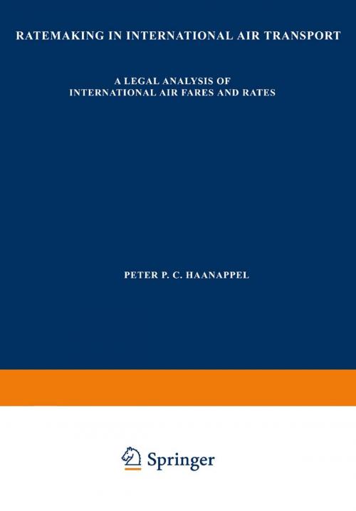 Cover of the book Ratemaking in International Air Transport by Peter Haanappel, Springer Netherlands