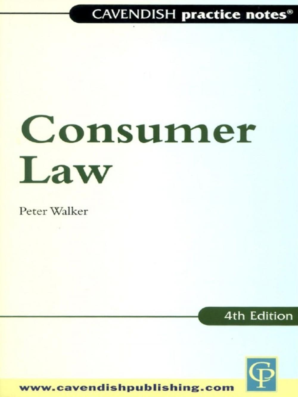 Big bigCover of Practice Notes on Consumer Law