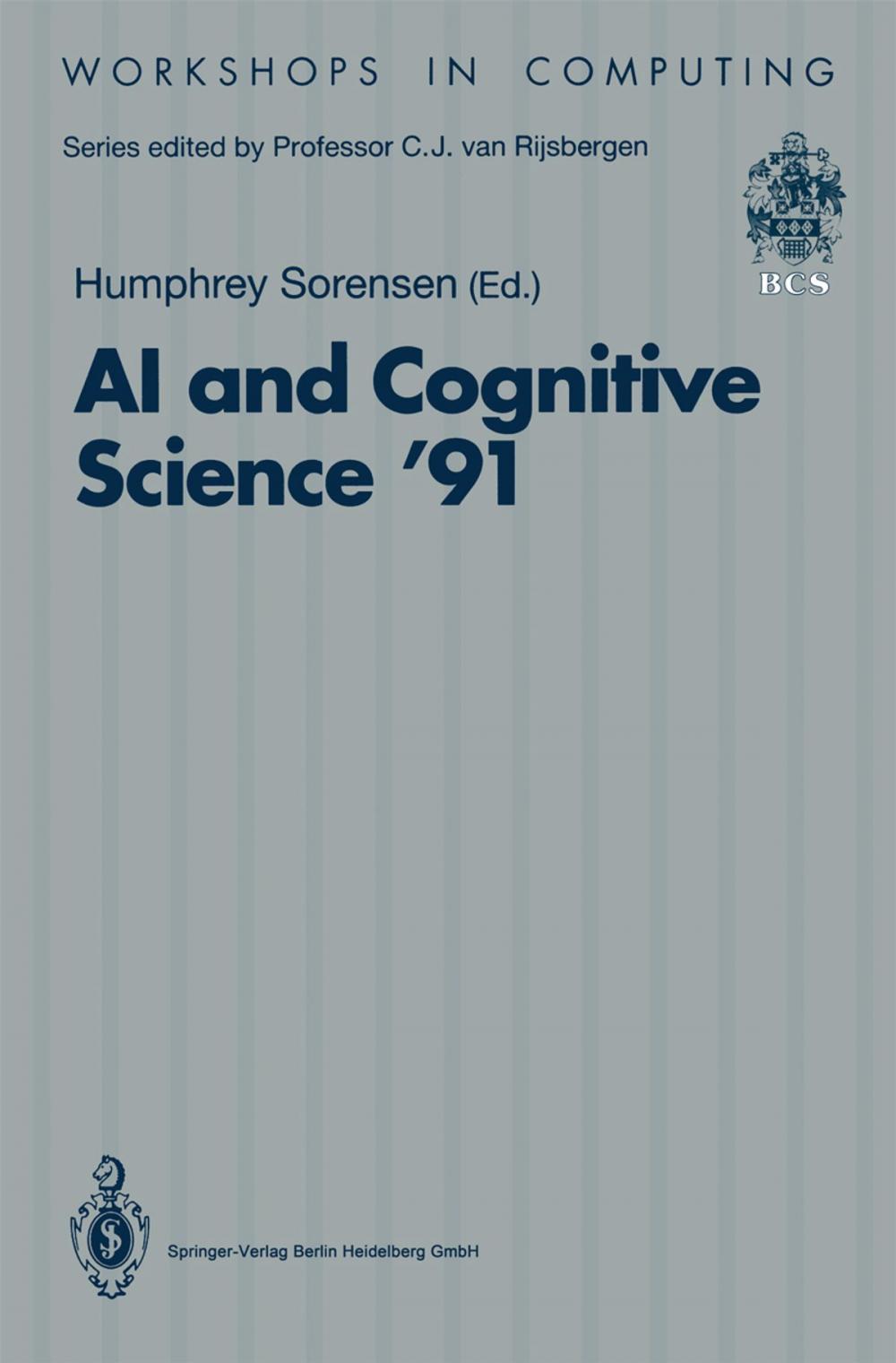 Big bigCover of AI and Cognitive Science ’91