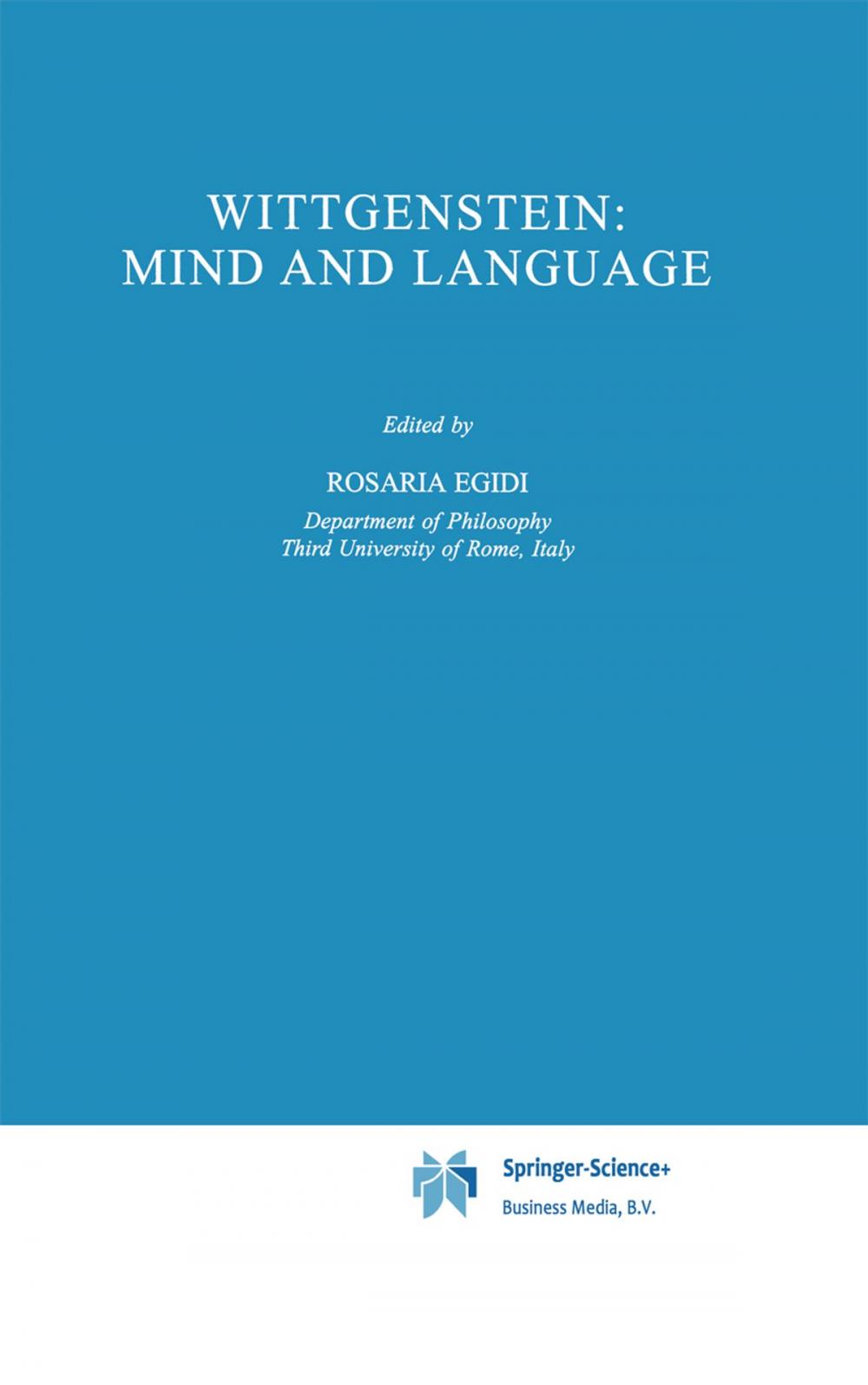 Big bigCover of Wittgenstein: Mind and Language