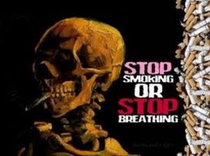 Book cover of Stop smoking or stop breathing