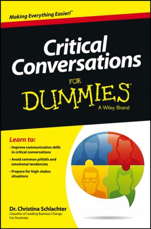 Cover of the book Critical Conversations For Dummies by René P. Schwarzenbach, Philip M. Gschwend, Dieter M. Imboden