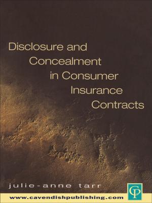 bigCover of the book Disclosure and Concealment in Consumer Insurance Contracts by 
