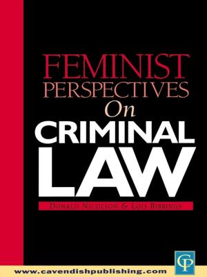 Cover of the book Feminist Perspectives on Criminal Law by Shani D'Cruze, Ivor Crewe