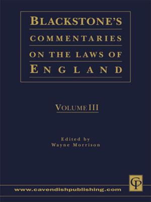 Book cover of Blackstone's Commentaries on the Laws of England Volumes I-IV