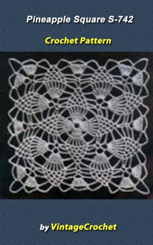 Cover of Pineapple Square S-742 Vintage Crochet Pattern