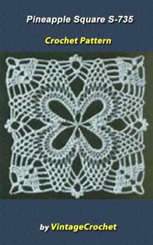 Cover of Pineapple Square S-735 Vintage Crochet Pattern