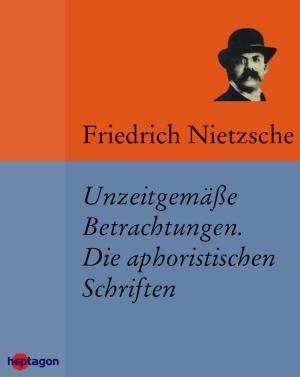 Cover of the book Unzeitgemäße Betrachtungen. Die aphoristischen Schriften by Walter Benjamin