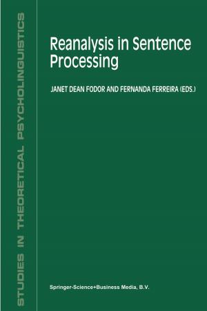Cover of the book Reanalysis in Sentence Processing by J.M. Van Brabant